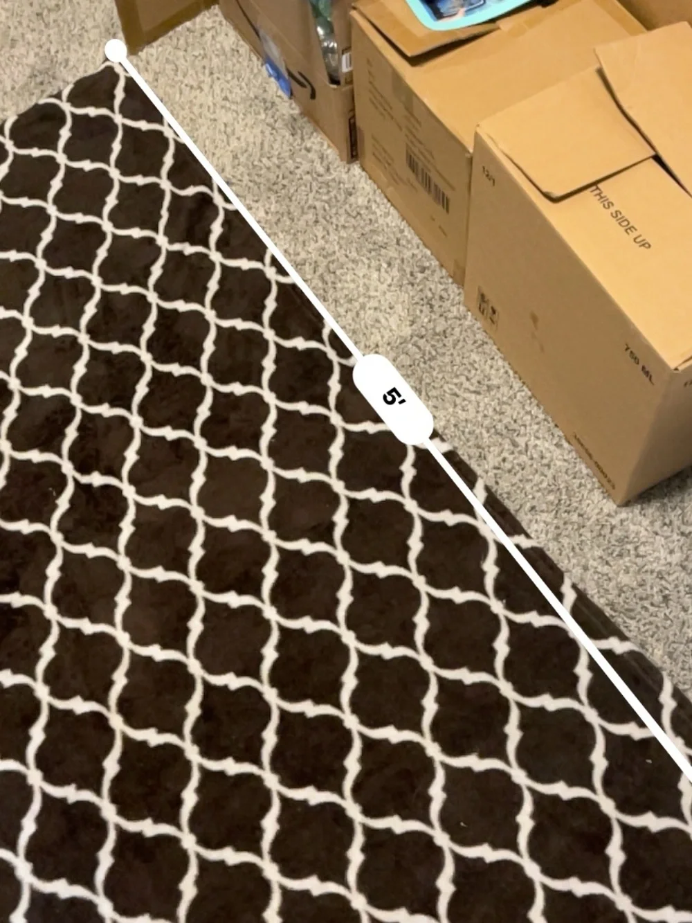 Marshalls Brown and Cream Lattice Plush Throw Blanket